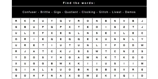 Word Search Puzzle