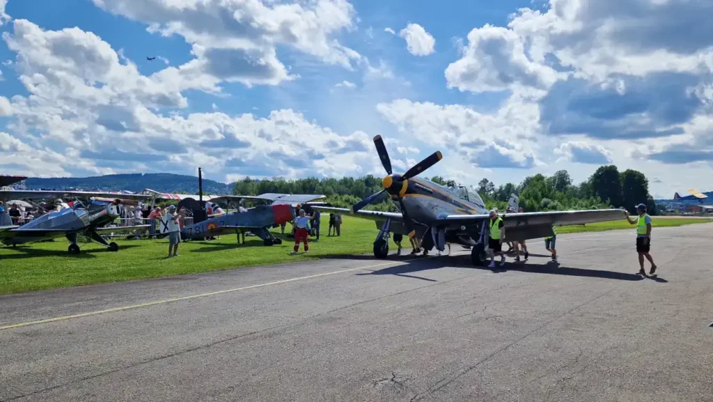 P51 Mustang på Flydagen på Kjeller