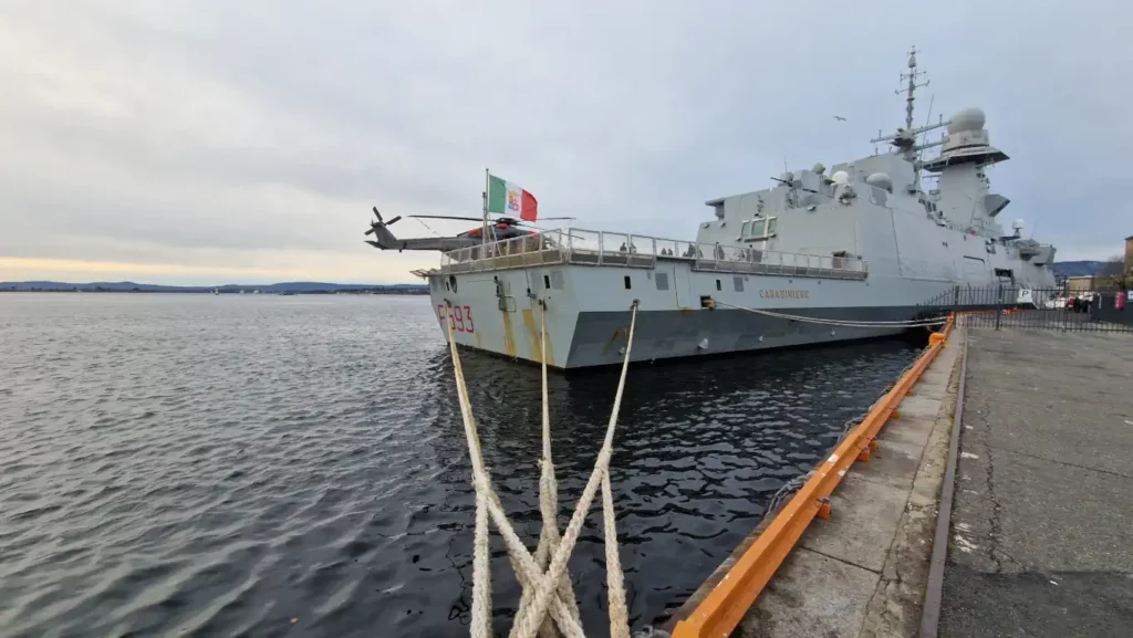 ITS Carabiniere fortøyd ved Oslo Havn