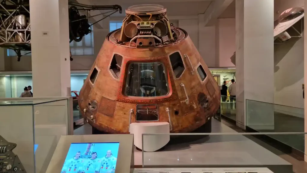 Apollo 10 sin kommandomodul på Science Museum i London